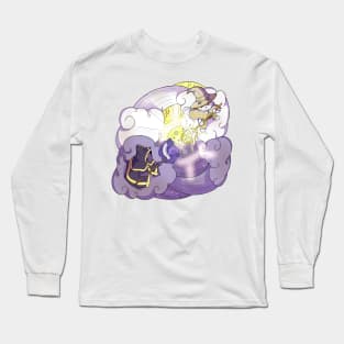 White Cat Mage vs Black Cat Mage Long Sleeve T-Shirt